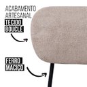 Ver imagem 3 de Cadeira Jantar Aline Metal Moderna Leve Resistente Estofada