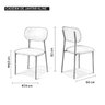 Cadeira Jantar Aline Metal Moderna Leve Resistente Estofada - 8