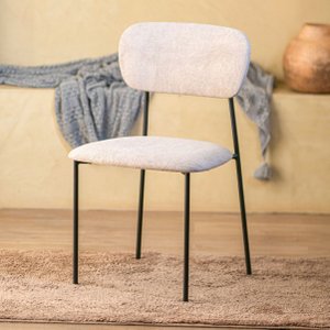 Cadeira Jantar Aline Metal Moderna Leve Resistente Estofada