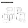 Cadeira Jantar Aline Metal Moderna Leve Resistente Estofada - 5