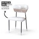 Ver imagem 5 de Cadeira Jantar Aline Metal Moderna Leve Resistente Estofada