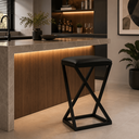 Ver imagem 1 de Banqueta 70 cm Bancada Industrial Cozinha Balcão Moderno Metal Couro Sintético