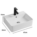 Ver imagem 5 de Cuba de Apoio Banheiro Louça com Valvula Click Inox 46x42cm Mx208 Cor:branco