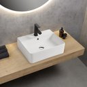 Ver imagem 4 de Cuba de Apoio Banheiro Louça com Valvula Click Inox 46x42cm Mx208 Cor:branco