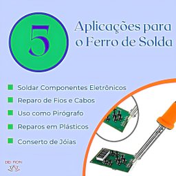 Ferro Solda Eletrico 110v Ponta Fina Suporte Soldagem Seguro Leve Ergonômico Aquece Rapido 400 Graus - 2