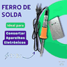 Ferro Solda Eletrico 110v Ponta Fina Suporte Soldagem Seguro Leve Ergonômico Aquece Rapido 400 Graus - 4