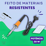 Ferro Solda Eletrico 110v Ponta Fina Suporte Soldagem Seguro Leve Ergonômico Aquece Rapido 400 Graus - 7