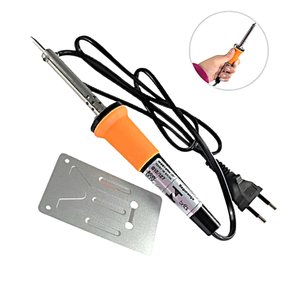 Ferro Solda Eletrico 110v Ponta Fina Suporte Soldagem Seguro Leve Ergonômico Aquece Rapido 400 Graus