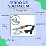 Ferro Solda Eletrico 110v Ponta Fina Suporte Soldagem Seguro Leve Ergonômico Aquece Rapido 400 Graus - 3