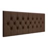 Cabeceira Cama Casal Queen Box Estofada 1,60 Capitonê Suspensa - Marrom Suede - 2
