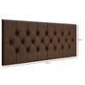 Cabeceira Cama Casal Queen Box Estofada 1,60 Capitonê Suspensa - Marrom Suede - 6