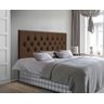 Cabeceira Cama Casal Queen Box Estofada 1,60 Capitonê Suspensa - Marrom Suede - 1