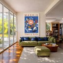 Ver imagem 1 de Quadro Canvas Madrid Flores Plantas 70x50cm Mold Preta