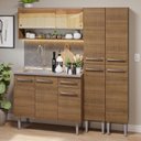 Ver imagem 1 de Armário de Cozinha Compacta 169cm com Pia Rustic Emilly Madesa 14 Rustic