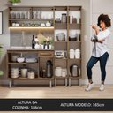 Ver imagem 4 de Armário de Cozinha Compacta 169cm com Pia Rustic Emilly Madesa 14 Rustic