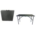 Ver imagem 1 de Mesa Maleta Preta Dobrável 1,22M