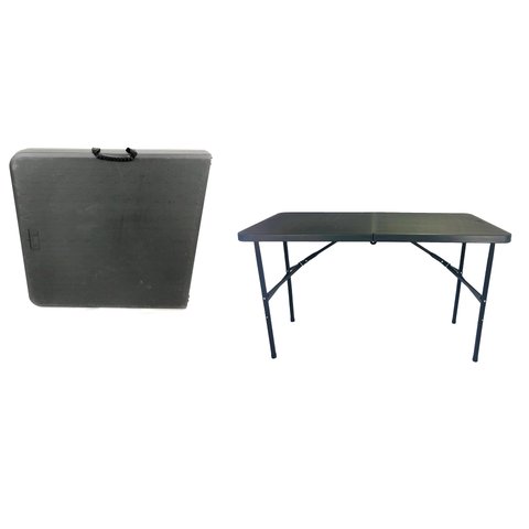 Mesa Maleta Preta Dobrável 1,22M