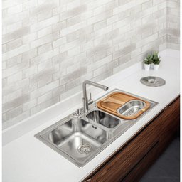 Misturador Monocomando Tramontina Monde Plus em Aço Inox e Acabamento Scoth Brite com Extensor Tramo - 5