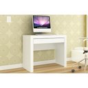 Ver imagem 2 de Mesa Computador Escrivaninha Msm421 C- 1 Gaveta Branco - Movelbento