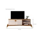 Ver imagem 2 de Bancada Siena 60 MDF Off White Nature para TV 60 Bechara Móveis