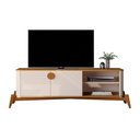 Ver imagem 3 de Bancada Siena 60 MDF Off White Nature para TV 60 Bechara Móveis