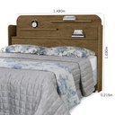 Ver imagem 4 de Cabeceira Para Cama Casal 1,40 Com Prateleira Florença - Grenat - Gabrielli Móveis