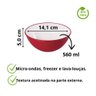 Kit 6 Tigelas Bowl Cumbuca Plástico Duo Chef 560 Ml Plasútil - 3
