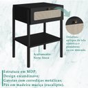Ver imagem 3 de Kit 02 Mesas de Cabeceira 1 Gv Palhinha 27932 Linha Oslo Nero Artesano