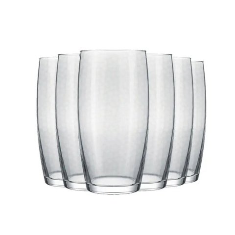 Jogo 6 Copos de Vidro Long Drink Favo 430ml - Nadir