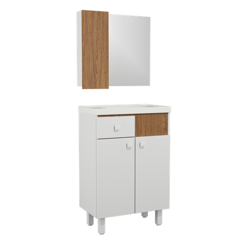 Conjunto Gabinete para Banheiro Vittoria 60cm