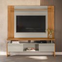Ver imagem 6 de Painel Tv 55 Pol Lana e Rack 180cm Agata Nature/off Flex L06 - Mpozenato