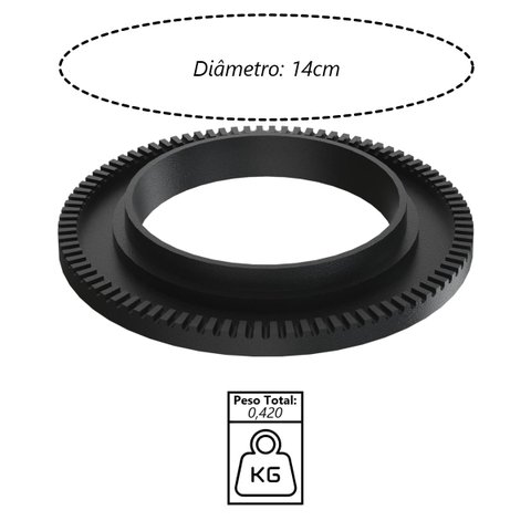 Espalha Chama de Fogão Ferro Queimador Econômico Duplo 14cm
