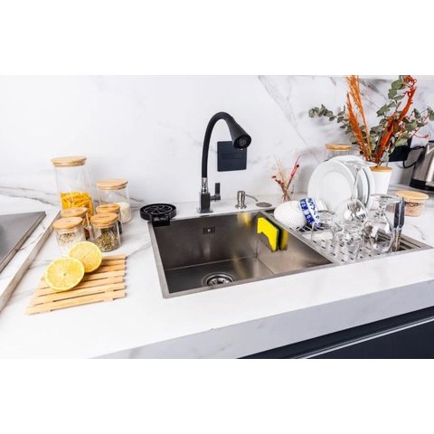 Cuba Inox 304 Calha Gourmet Pia Aço Cozinha 70x40