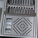Ver imagem 2 de Cuba Calha Úmida 70x40 Aço Inox 304 Escovado Escorredor Embutir Sobrepor 2 Válvulas Cozix