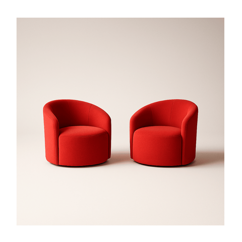 Kit 02 Poltronas Curva Orgânica Nature Gaia Suede - Montanaris Decor