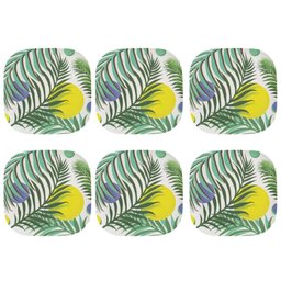 Conjunto de 6 Pratos Summer 20X20Cm Tropical - 2