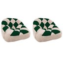 Ver imagem 1 de Kit 02 Poltrona Paloma Escritório Sala Pé Plástico Suede Bege e Suede Verde - Dominic Decor