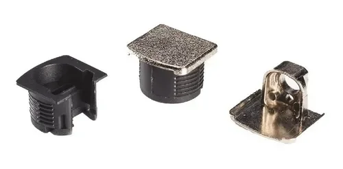 Kit C/100 Un Suporte de prateleira (Uniblock) Invisivel Niquelado - 11