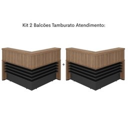 Balcão para Atendimento Recepção em L 295,4cm X 147,7cm - 3