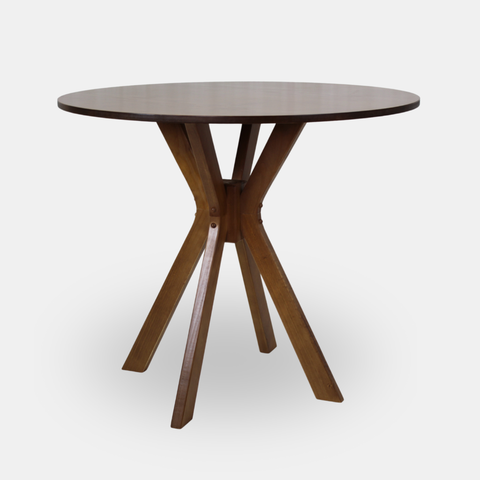 Mesa de Jantar Redonda Roma 90 Cm Cor Castanho