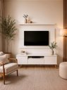 Ver imagem 1 de Rack para TV com Painel e Prateleira 150cm MDF Dallas On Móveis:Branco BP