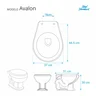 Assento Sanitario Poliester com Amortecedor Avalon Visone (Salmao) para Vaso Ideal Standard - 1