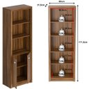 Ver imagem 5 de Estante Armário Alta Livreiro Multiuso Office 2 Portas Nogal