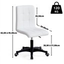 Ver imagem 3 de Cadeira de Escritório Eiffel Gomos Base Giratória Preta | Office - Branca