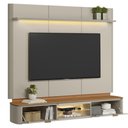 Ver imagem 6 de Painel Tv 70 Pol 180cm Bancada Suspensa Lexie Canela/off L06 - Mpozenato
