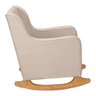 Poltrona de Amamentação e Descanso Áquilla com Base Balanço e Puff Linho Bege - Desk Design - 5