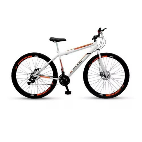 Bicicleta Mountain Bike Velox Aro 29 Freio Disco 21v Ello Cor:branco/laranja