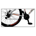 Ver imagem 3 de Bicicleta Mountain Bike Velox Aro 29 Freio Disco 21v Ello Cor:branco/laranja