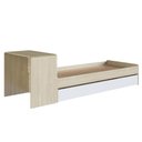 Ver imagem 1 de Cama Solteiro Infantil com Auxiliar 188x78cm Escrivaninha Infix Carvalho/branco C06 - Mpozenato