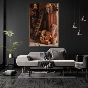 Quadro Decorativo Tela Vertical Coleção Alme Com Moldura e Sem Vidro 40X60